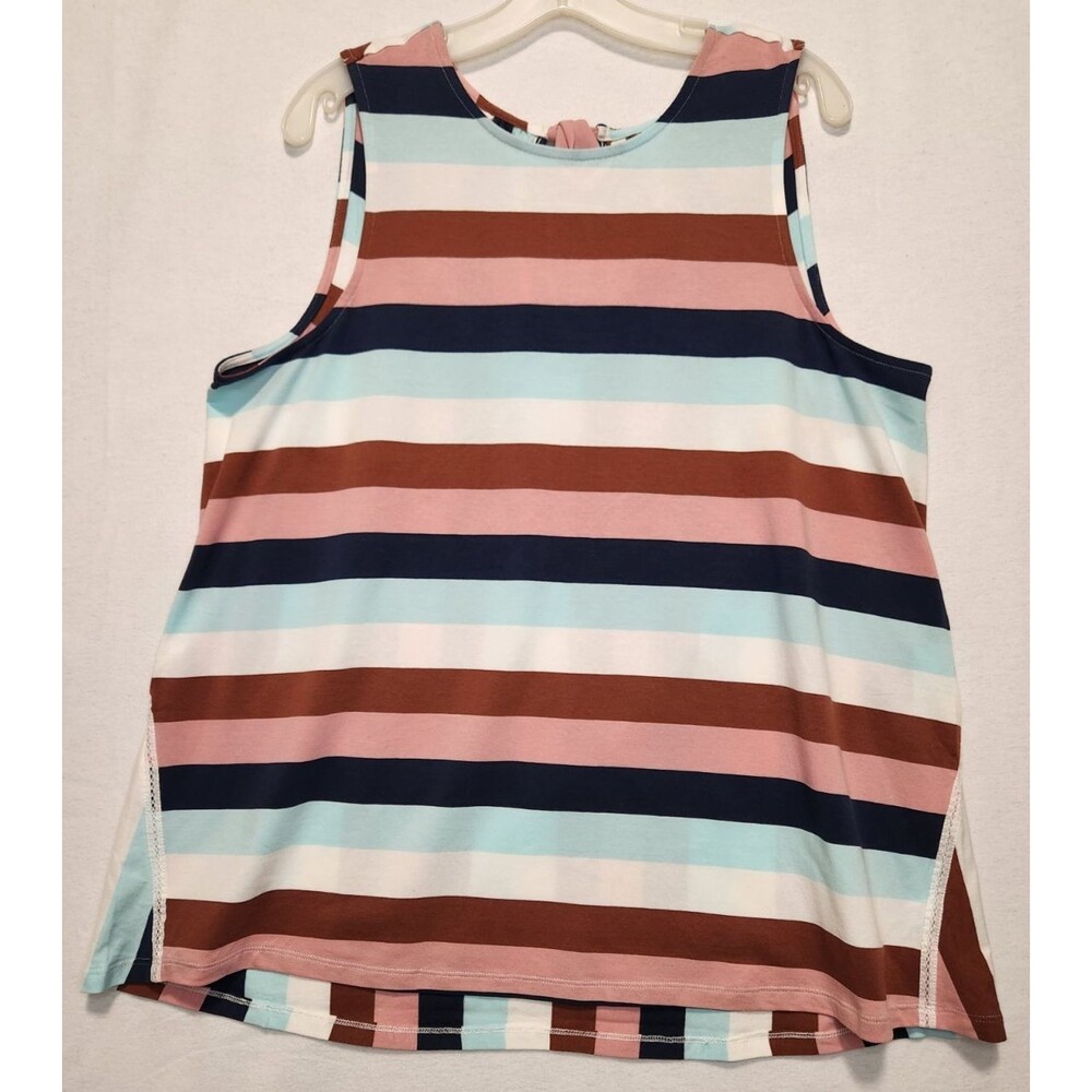 Large Matilda Jane Tie Back Tank Just Imagine Sierra Striped New